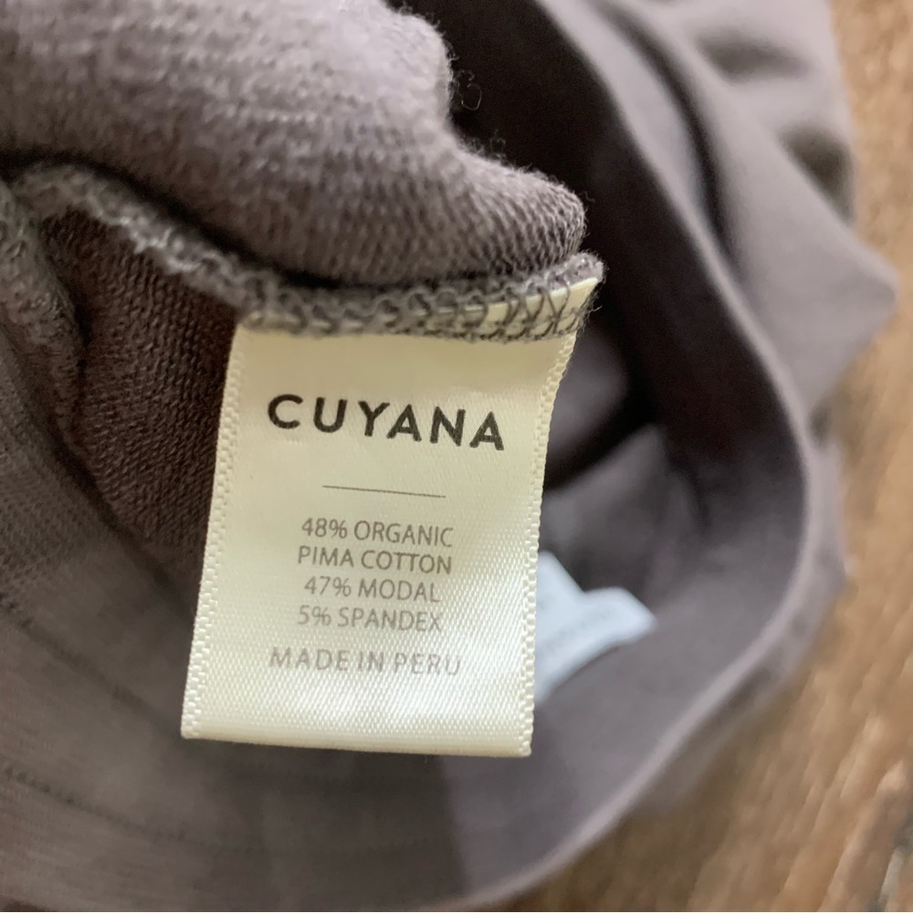 Cuyana Womens gray Terry cropped wide leg pants L - Picture 10 of 10